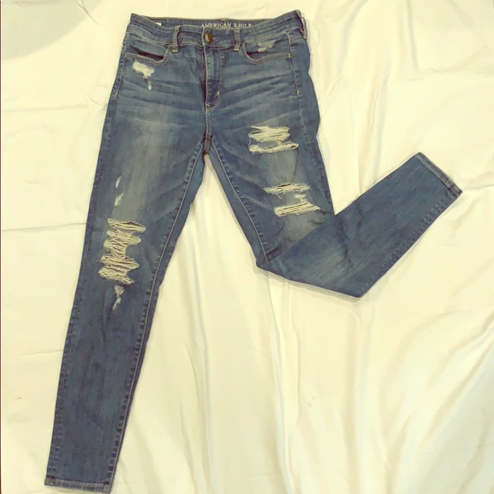 Hi-Rise ripped Jeggings